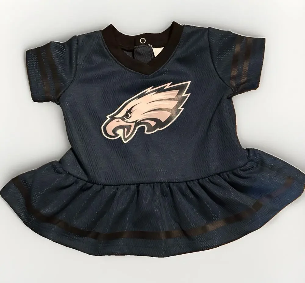 Philadelphia Eagles Baby Girl Dress 3-6M NFL Team Apparel Gerber Football